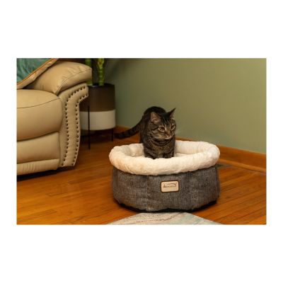 Image showing  Cozy Cat Cuddler Bed, Beige/Gray