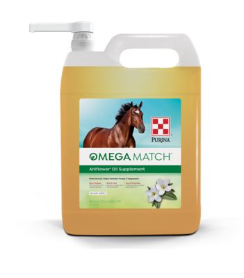Purina Omega Match Ahiflower Oil Horse Supplement, 1 gal.