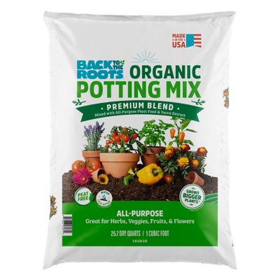 Back to the Roots 1 cu. ft. Natural & Organic All-Purpose Premium Peat-Free Potting Mix This is excellent quality soil for my raised herb garden