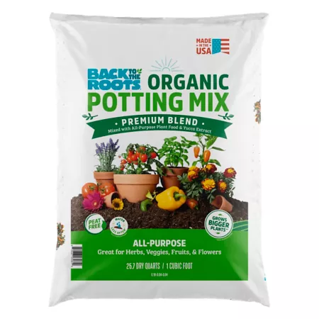 Back to the roots 1 tbsp Premium natural and organic all-purpose potting soil without peat Soil Monitoring