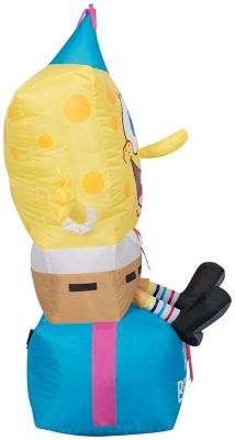 Image showing  Airblown SpongeBob on Birthday Present Inflatable