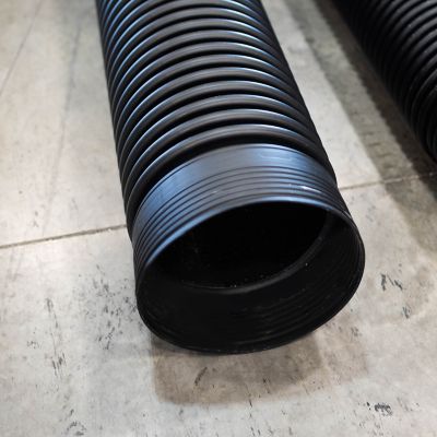 Image showing  10 in. 20 ft. HDPE Double Wall Culvert