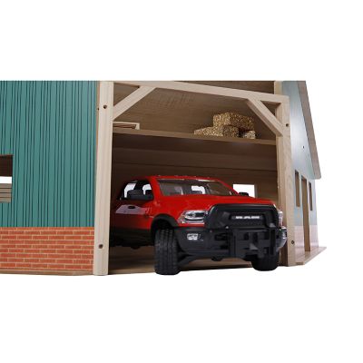 Image showing 2 th Kids Globe Wooden Farm Shed Corner for 1 Tractor with Hayloft, 1:16 Scale