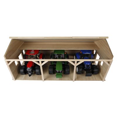 Image showing  Wooden Farm Shed for 3 Tractors with Hayloft, 1:16 Scale, KG610340