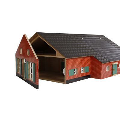 Image showing  Wooden Farmhouse Toy with Stable, 1/32 Scale, KG610111