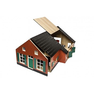 Image showing  Wooden Farmhouse Toy with Stable, 1/32 Scale, KG610111