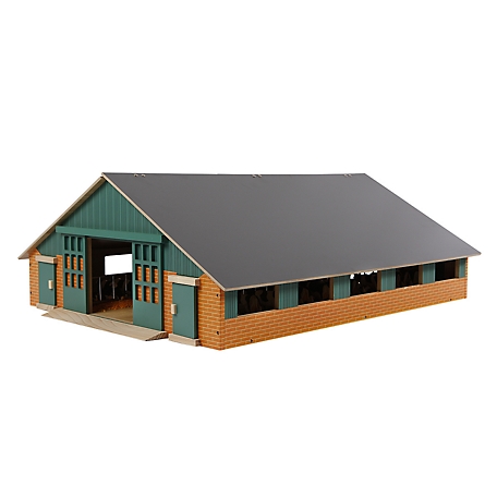 Kids Globe Wooden Deluxe Cattle Barn Toy with Feed Alley, 1:32 Scale, KG610540
