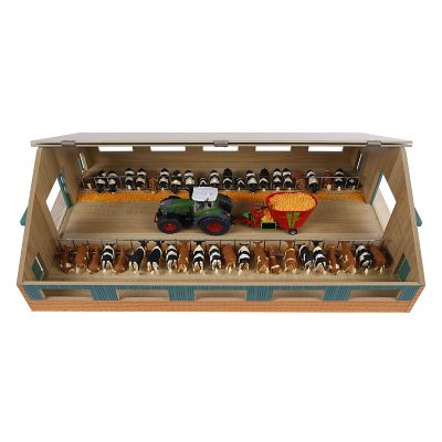 Image showing  Wooden Deluxe Cattle Barn Toy with Feed Alley, 1:32 Scale, KG610540