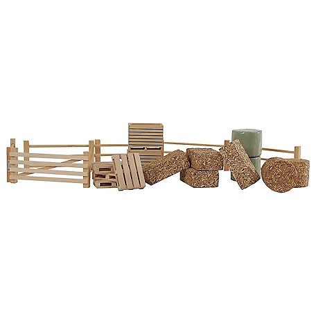 Kids Globe 19 pc. Accessory Set for Cow Stable and Horse Stable, 1:32 Scale, KG610253