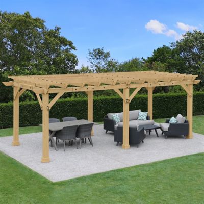 Image showing 7 th Yardistry 10 ft. x 22 ft. Meridian Cedar Pergola