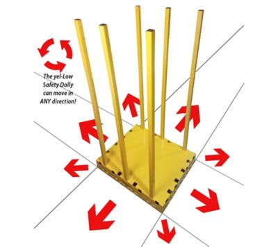 Image showing 5 th Saw Trax yel-Low Safety Dolly, 1,000 lb. Capacity