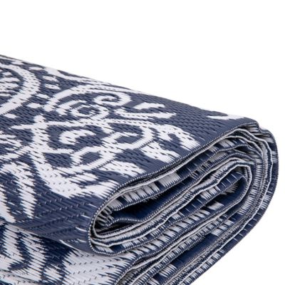 Image showing 7 th Nuu Garden Polypropylene Indoor/Outdoor Tribal Inspired Floral Area Rug, 5.3 x 7.3ft.