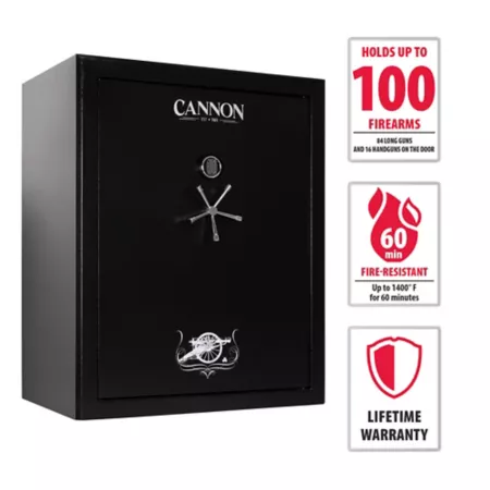 Canon 100 Pistol 35.17 cu Electronic Lock Gun Safe 60 min Fire rating black Gun Safes