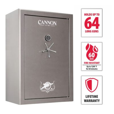 Cannon 64 Long Gun, E-Lock, 60 Min. Fire Rating, Gun Safe, Hammertone