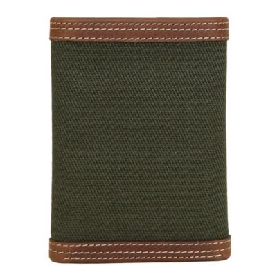 Image showing  Men's Canvas/Leather Trifold Wallet
