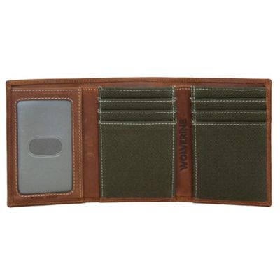 Image showing  Men's Canvas/Leather Trifold Wallet