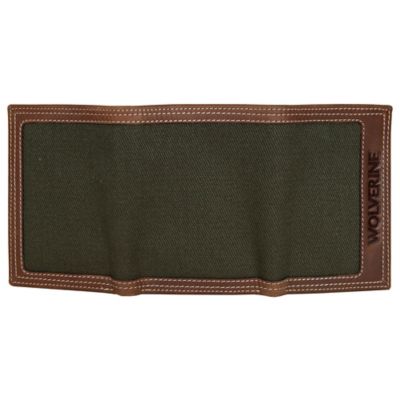 Image showing  Men's Canvas/Leather Trifold Wallet