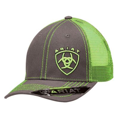 Ariat Offset Mesh Cap, Lime Green