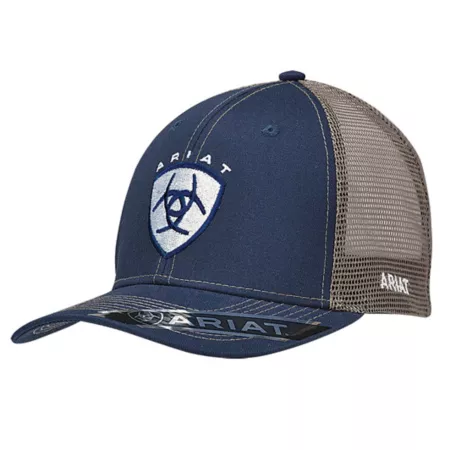 Ariat Unisex-Adult Mesh Back Cap Blue/Grey Caps & Trucker Hats