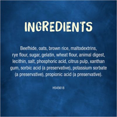 Image showing 5 th Purina Busy Rawhide Small/Medium Breed Dog Bones, Chewnola With Oats & Brown Rice, 10 ct. Pouch