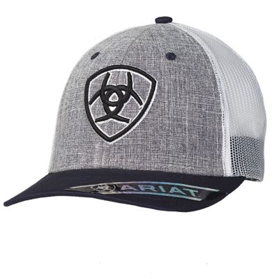 Ariat Mesh Snapback Cap, Gray/White