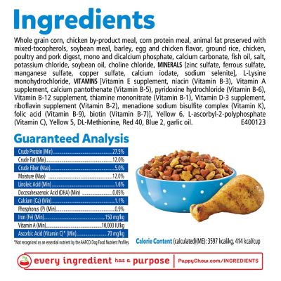 Image showing  High Protein Dry Puppy Food, Complete With Real Chicken