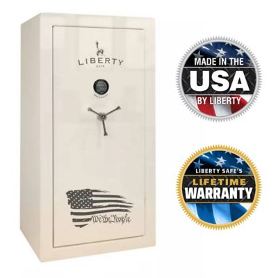 Liberty Safe We the People, 30 Long Gun + 4 Handgun, E-Lock, 60-Min Gun Safe, White Gloss