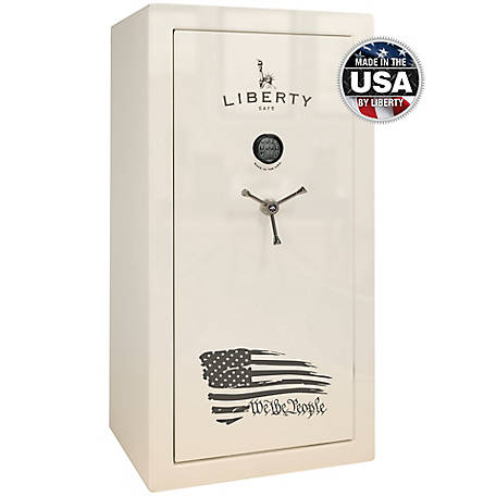 Liberty Safe We the People, 30 Long Gun + 4 Handgun, E-Lock, 60-Min Gun Safe, White Gloss