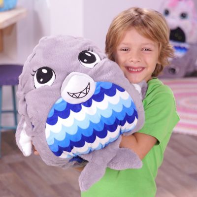 Image showing  Large Plush J Animals Gray Shark Stuffed Animal