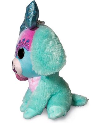 Image showing  Plush Frosty Bow Stuffed Animal Pet, Blue Bow Dog, 6 in.