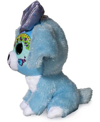 Image showing  Plush Puppy Bow Stuffed Animal Pet, Purple Bow