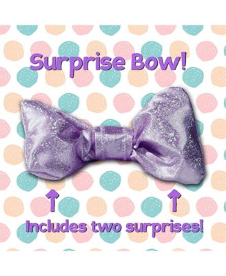 Image showing  Plush Rainbow Bow Stuffed Animal Pet, Purple Bow Cat, 6 in.