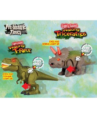 Image showing  Prehistoric Times Dinosaur Park with Light and Sound T-Rex and Triceratops Figures