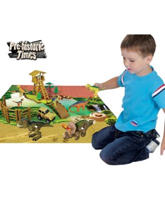 Image showing  Prehistoric Times Dinosaur Park with Light and Sound T-Rex and Triceratops Figures