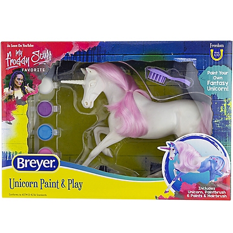Breyer Freedom Series Paint and Play Unicorn with Brushable Mane and Tail, 1:12 Scale
