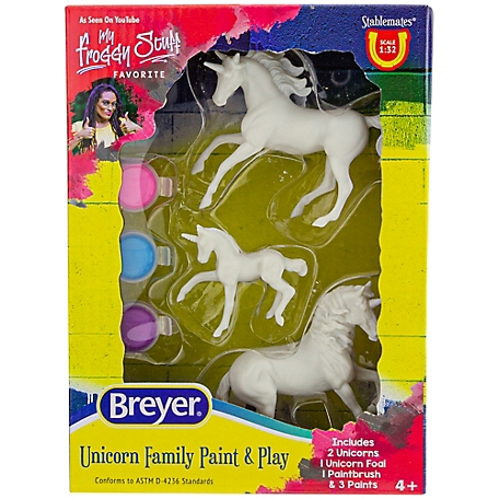 Breyer Stablemates Unicorn Family Paint Set, 1:32 Scale, 3 pc.