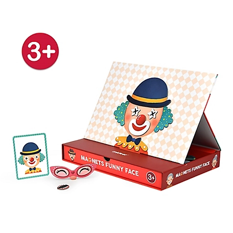 Mideer 56 pc. Magnetic Funny Face Jigsaw Puzzleboard with Drawers, Portable Imagination Game