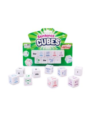 Junior Learning Sentences Cubes Educational Learning Set, 9 Cubes to Create Sentences