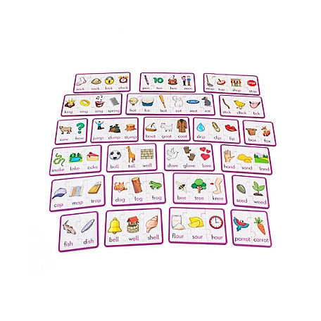 Junior Learning Rhyming Puzzles Educational Learning Set, Match Words with Similar Sounds