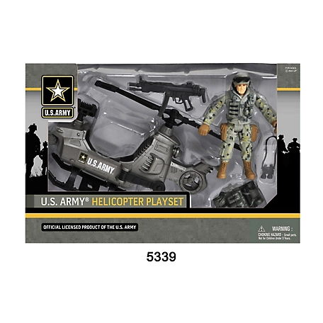 US Army U.S. Figure Army Playset with Helicopter