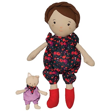 Manhattan Toys Playdate Friends Freddie Machine Washable and Dryer Safe Doll with Companion Stuffed Animal, 14 in.