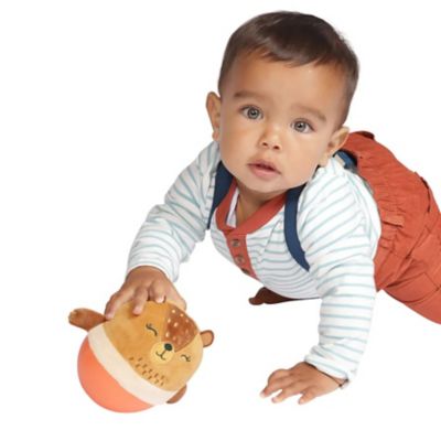 Image showing 5 th Manhattan Toys Wobbly Bobbly Bear Weighted Embroidered Plush Baby and Toddler Toy