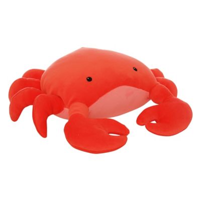 Manhattan Toys Crabby Abby Velveteen Sea Life Toy Crab Stuffed Animal, 12 in.