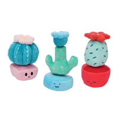 Manhattan Toys Cactus Garden 9 pc. Mix and Match Magnetic Plush Stacking Toy Playset