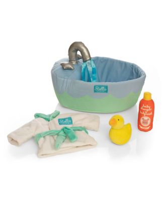 Image showing  Stella Collection Soft Bath Playset with Accessories for 12 in. and 15 in. Soft Dolls