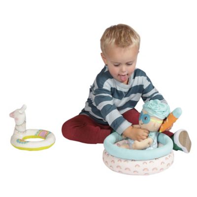 Image showing  4 pc. Stella Collection Pool Party Baby Doll Pool Playset for 12 in. and 15 in. Stella Dolls