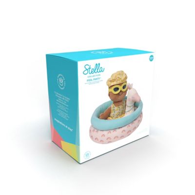 Image showing 5 th Manhattan Toys 4 pc. Stella Collection Pool Party Baby Doll Pool Playset for 12 in. and 15 in. Stella Dolls