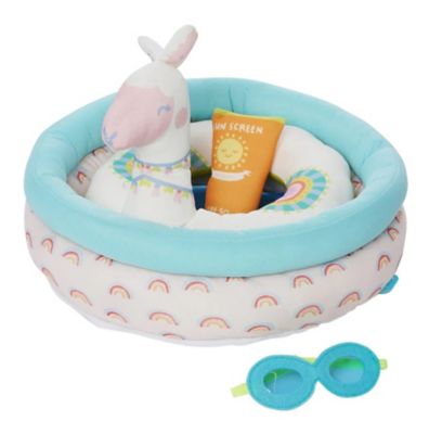 Image showing 6 th Manhattan Toys 4 pc. Stella Collection Pool Party Baby Doll Pool Playset for 12 in. and 15 in. Stella Dolls