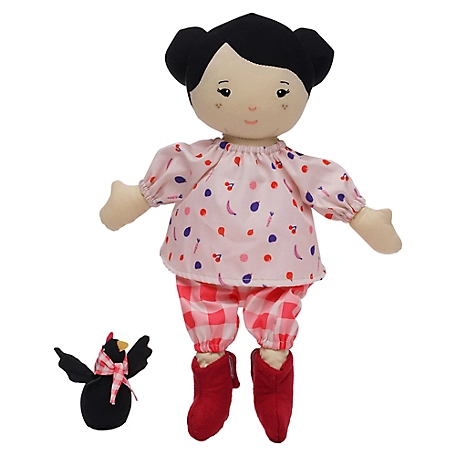Manhattan Toys Playdate Friends Nico Machine Washable and Dryer Safe Doll with Mini Rooster Stuffed Animal, 14 in.