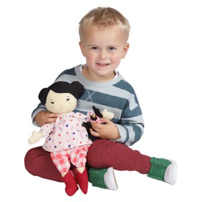 Image showing  Playdate Friends Nico Machine Washable and Dryer Safe Doll with Mini Rooster Stuffed Animal, 14 in.